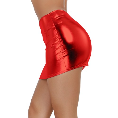 Sexy Damen Minirock Micro Leder Bodycon Kleid Clubwear niedrige Taille - Bild 32 von 111