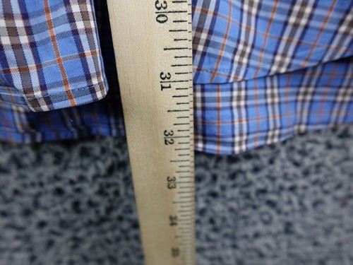 Peter Millar Men's Button-Down Shirt Long Sleeve MF18W31CSL Blue Size XLarge - Picture 9 of 12