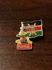 Vintage 1984 Los Angeles Olympics Coca Cola Sam Eagle Kenya Flag Lapel Pin