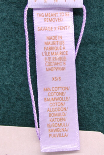 Savage X Fenty Women's Showgirl Graphic Savage X Short Rob Hunter Green Sz S NEW - Picture 8 of 9