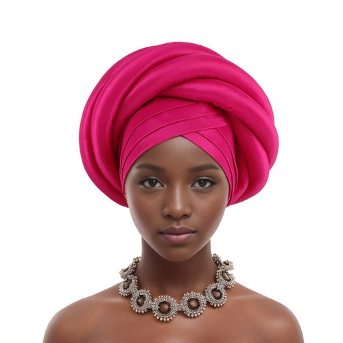 African Braids Cross Cover Hat Nigerian Wedding Auto Gele Headtie Head Wrap Cap - Bild 21 von 31