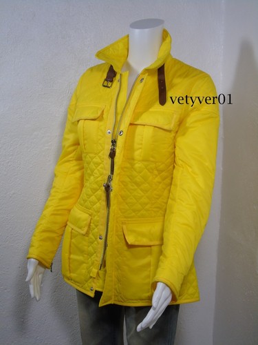 Polo RALPH LAUREN Women's Quilted Shell Moto Field Jacket Yellow size S - Picture 2 of 10