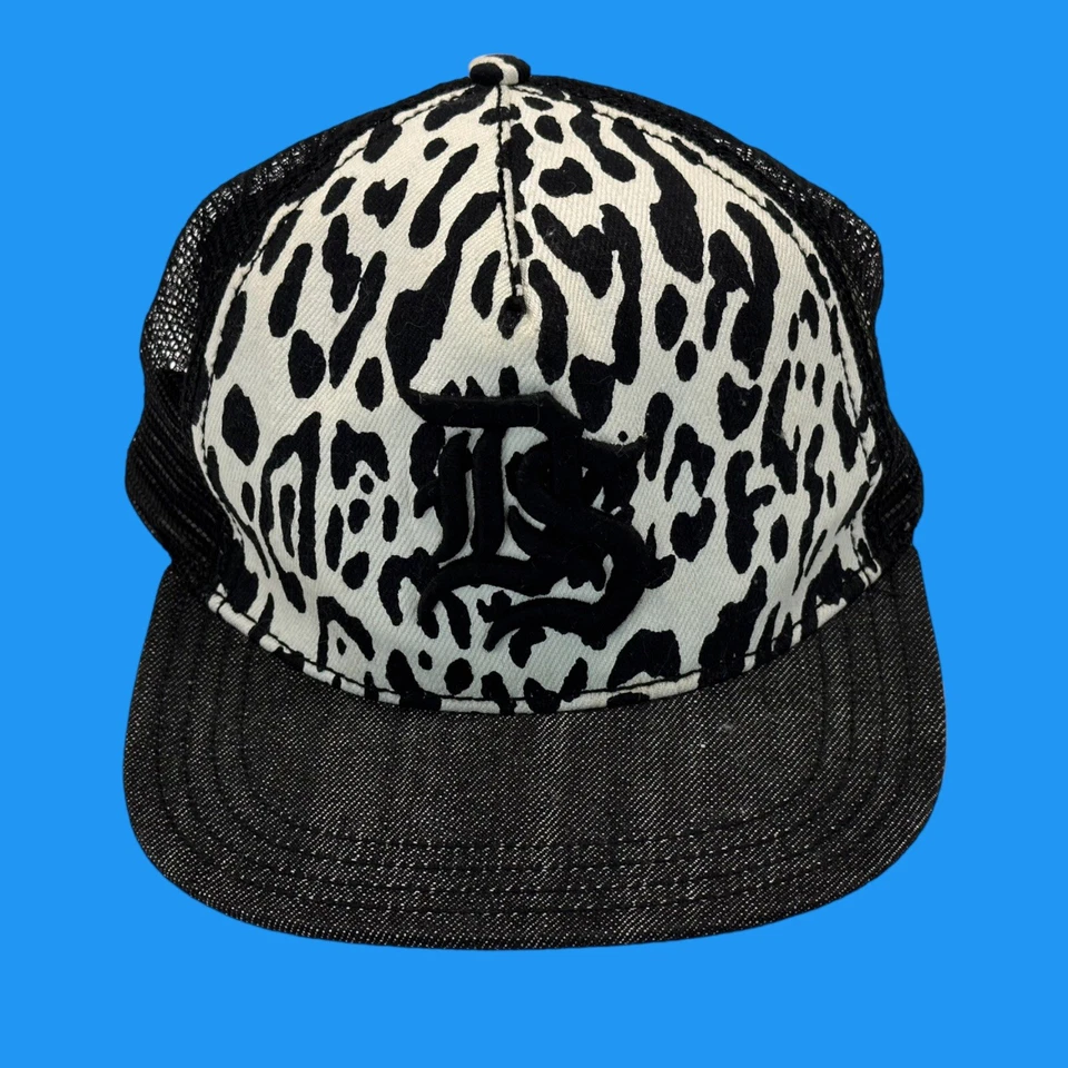 Raro Ralph Lauren Denim & Supply Estampado de Leopardo DS Bordado Camionero Malla Sombrero Foto 2 de 4