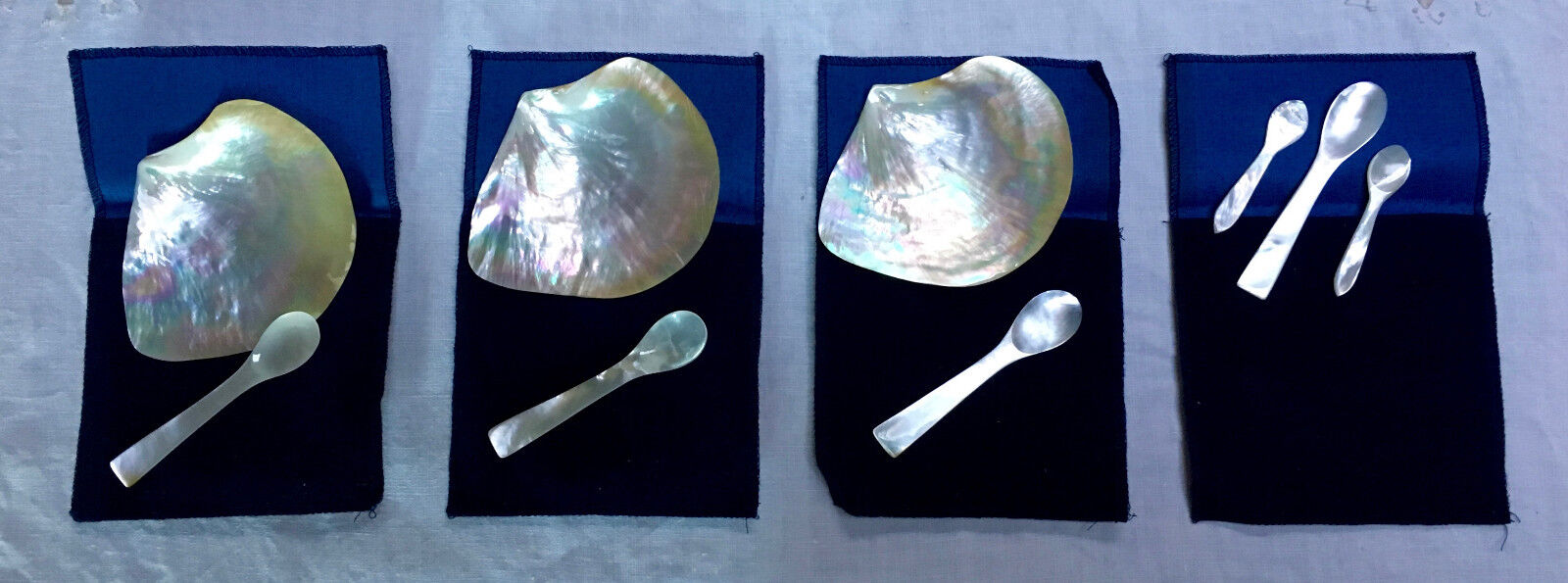 Nacre caviar Serving coquilles et cuillères (trois) Nacre caviar Serving coquilles et cuillères (trois)