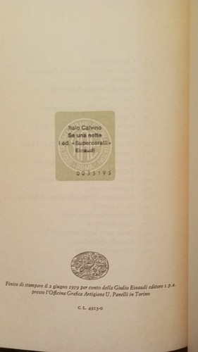 calvino se una notte d'inverno un viaggiatore einaudi prima edizione - Foto 4 di 4