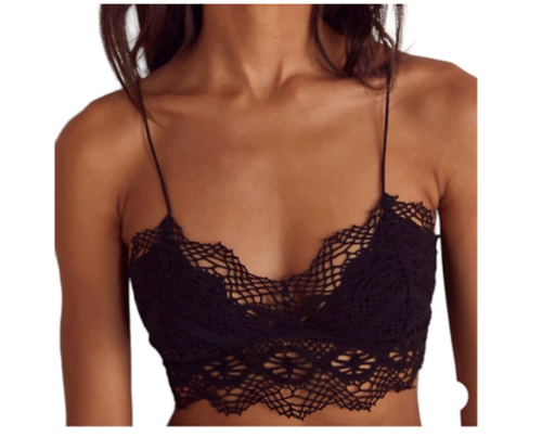 Neu mit Etikett $ 48 Free People Mariana Bralette schwarz gehäkelt Extra Small - Bild 1 von 5