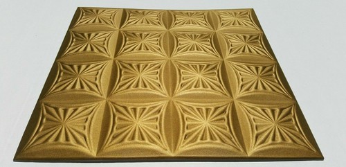 Ceiling Tiles Glue Up, 20" x 20", KARAGANDA Gold 16 PIECES & ADHESIVE (2Tubes) - Picture 4 of 6
