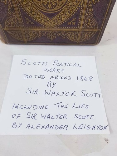 The Poetical Works 1868 including the life  of Sir Walter Scott (RARE) - Picture 2 of 12