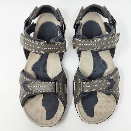 HI-TEC Sport Sandals Men's 9.5 Altitude Strap Brown Green Hiking Outdoor - 第 3/10 張圖片