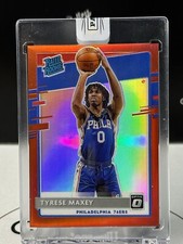 2020-21 Donruss Optic Tyrese Maxey Rookie ENCASED Holo Red #/99 Sixers