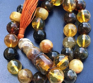 Baltic-Amber-Rosary-Islam-33-balls-Pressed-amber-ONLY-natural-raw-materialsA198