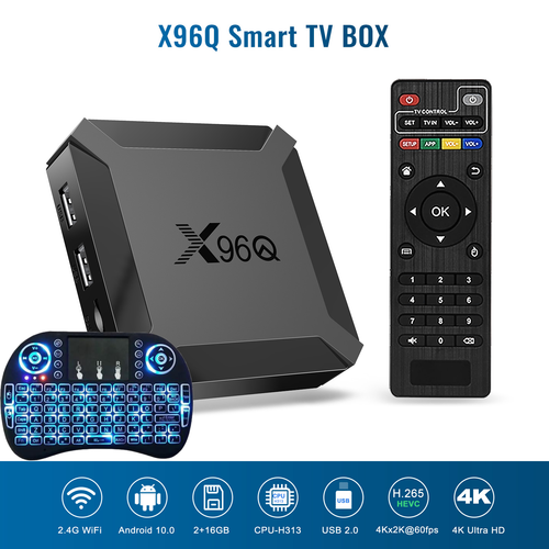 Smart TV Box X96Q 4GB + 128GB 8K Android 13.0 Quad-Core H313 HDMI 2.0 LAN WIFI - Zdjęcie 26 z 59