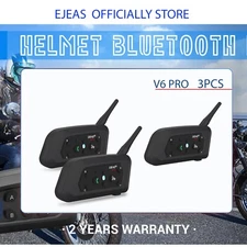V6 Motorcycle Bluetooth Intercom 2 Way 1200M Cycling Skiing Climbing Headset 3X