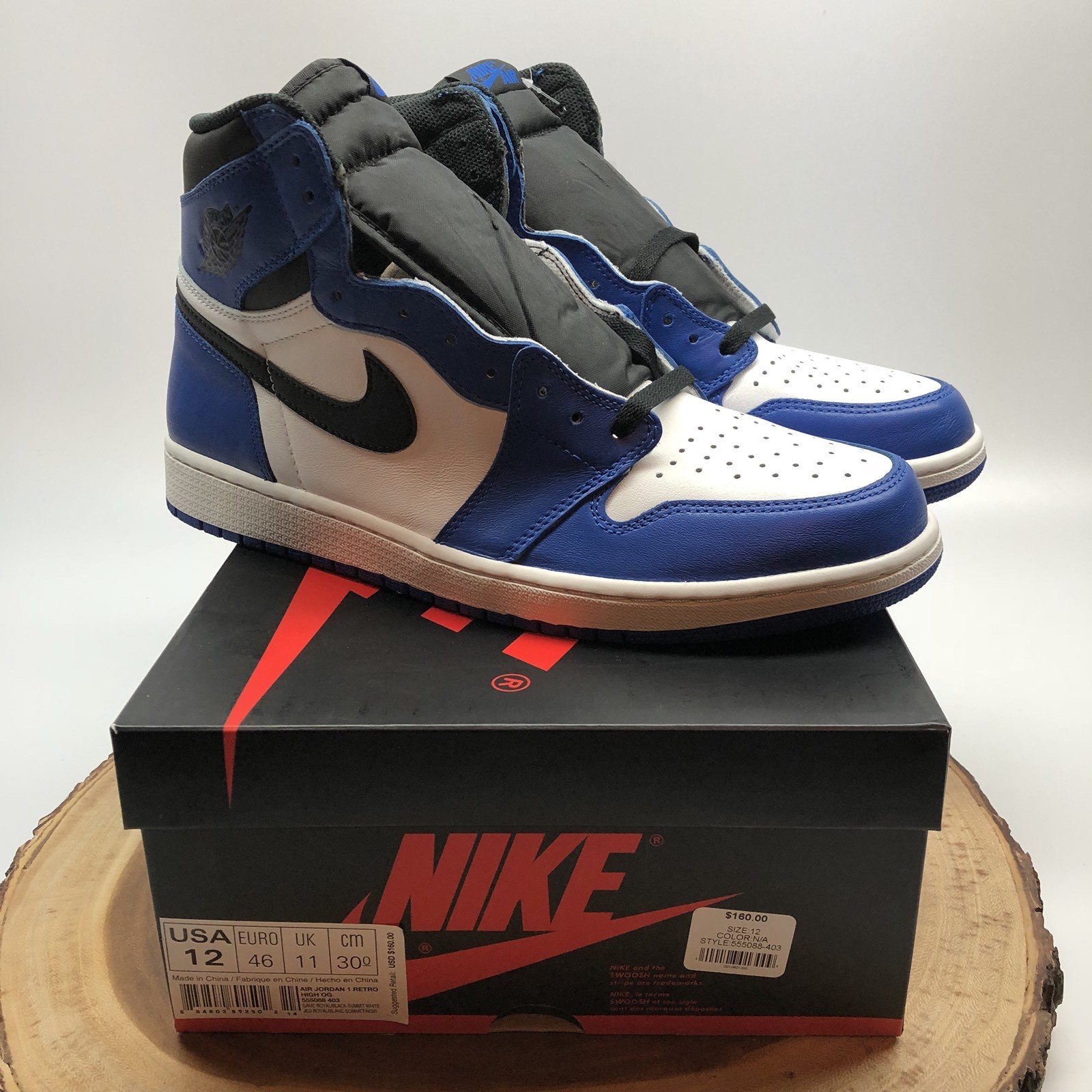 Nike Air Jordan Retro I Game Royal bluee Black 555088 403 Size 12 Bred Toe XI IV Nike Air Jordan Retro I Game Royal bluee Black 555088 403 Size 12 Bred Toe XI IV