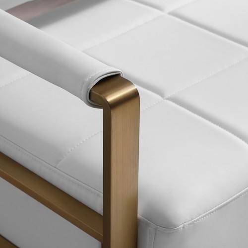 58" Modern 2 Seater Leather Accent Loveseat Sofa Couch for Living Room Bedroom - Picture 8 of 36