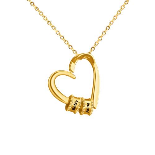 Custom Name Heart Necklace for Mom - Personalised Mothers Day Jewelry Gift mum - Picture 4 of 22