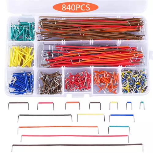 840 Stück Jumper Kabel Set für Breadboard Wire Steckbrücken Drahtbrücken 2-125MM