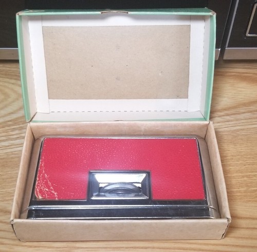 Vtg Travellers Collapsible Folding Opera Glasses Binoculars Chrome & Red W/Box - Picture 7 of 15