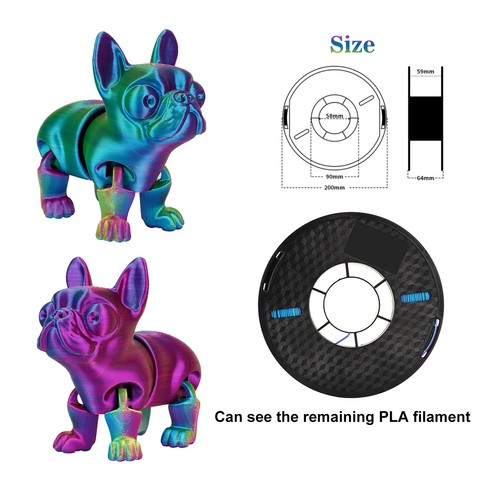 【Buy 5 Pay 3】Kingroon 1KG 1.75mm PLA PETG Silk 3D Printer Filament Light Roll US - Picture 4 of 74