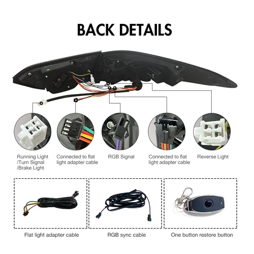 RGB LED Rear Tail Light Fit For Toyota Camry 2018-2023 Lexus Style Animation DRL - Picture 12 of 20