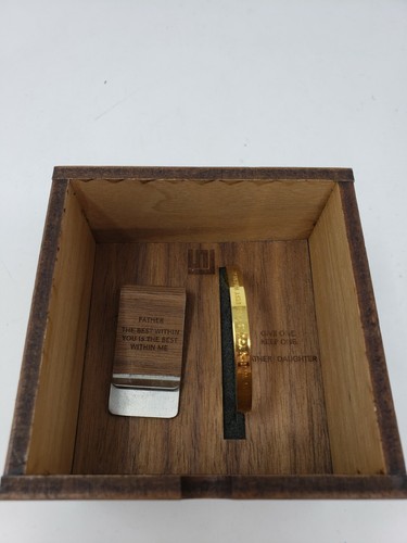 Father Money Clip Daughter Goldtone Bracelet Quote Gift Box Set Stella Valle - Picture 1 of 7