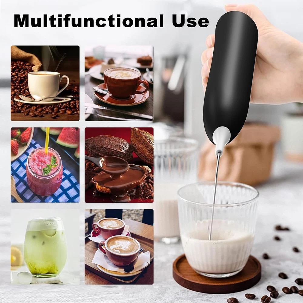 Milk Frother Rechargeable, Handheld Milk Frother, Electric Whisk Beater Foam Mak Milk Frother Rechargeable, Handheld Milk Frother, Electric Whisk Beater Foam Mak