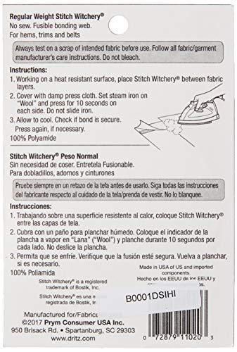 Dritz 222 STITCH WITCHERY FUSIBLE BONDING WEB WHITE REG WGHT 20YD, 5/8-Inch X - Bild 2 von 5