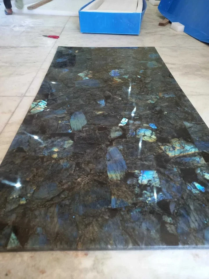 Labradorite Stone Countertop Kitchen Countertop/Slab Dining Table Stone Tabletop - Image 2 of 3