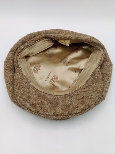Vintage small STETSON Brown tweed 75% Wool Newsboy Cabbie USA Union made - Picture 3 of 12