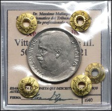 Regno d'italia 50 Centesimi 1921 Rigato Leoni Vittorio Emanuele monete italiane 