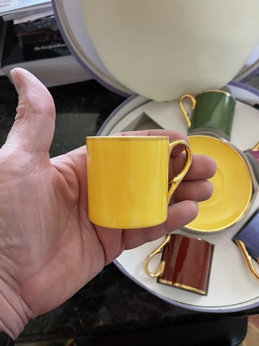 Godinger & Co Demitasse Saucer Dessert Plate 18 pieces NIB Never Used Gold Rims - Bild 15 von 22