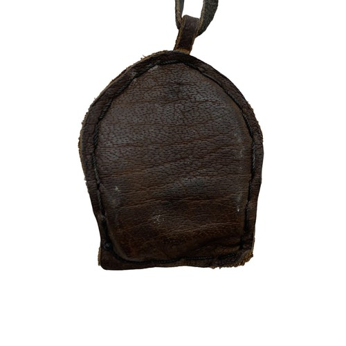Leather Wrapped Brass Buddha Meditation Necklace - Picture 4 of 4
