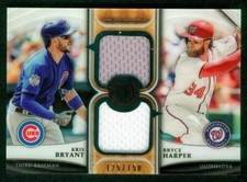 017 Relic, 2018 Topps Tribute Dual Relic, K. Bryant, B. Harper, #DR-BH, 125/150
