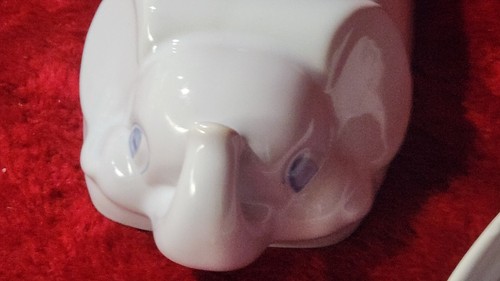 Canton Ware weißer Elefant Butterdose mit Maus auf dem Rücken Made in England - Bild 6 von 8
