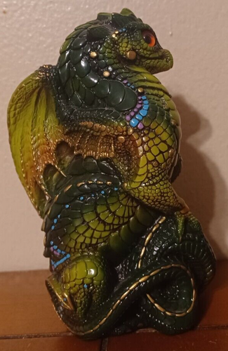 Vintage Windstone Editions Elven Young Juvenile Dragon 1988 Pena RARE SIGNÉ