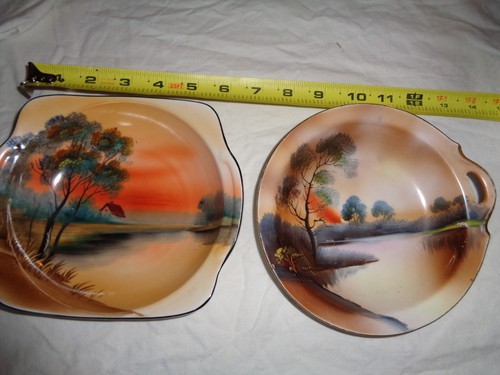 2 pezzi CIOTOLE PORCELLANA VINTAGE NORITAKE DIPINTE A MANO - Foto 8 di 12