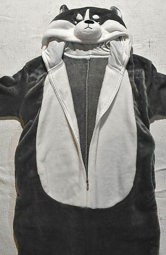 Wolf/Husky Dog, Unisex Gray, White, Fuzzy Size 140 Cosplay/Costume (Youth 10) - Picture 11 of 12