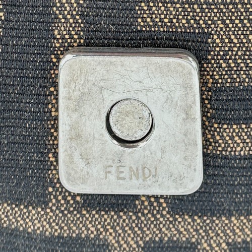 FENDI Mamma Baguette Shoulder Bag Zucca Canvas Leather Brown Purse Authentic - Picture 21 of 24