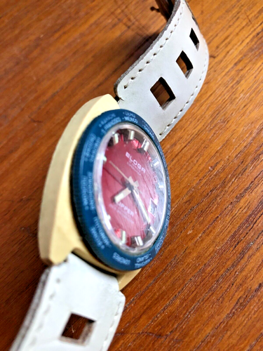 FORTIS ELOGA FLIPPER DIVER WORLD TIMER GMT ROTATING BEZEL HANDWIND 1968 OLYMPICS - Picture 6 of 11