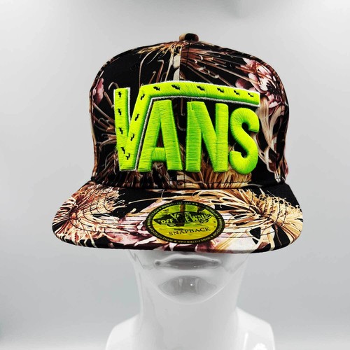 Vans - Baseballmütze Sommer breite flache Krempe bestickt | buntes Blumenmuster... - Bild 2 von 4