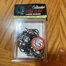 25 Eagle Claw L197bku-40 Lazer Sharp Circle Bait Sea Fishing Hook Black Pearl