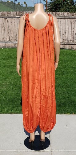 Womens Jumpsuit Orange Wide Leg - Picture 3 of 4