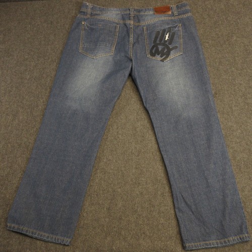 Miskeen Originals Jeans Mens 44x32 90s Y2K Straight Blue Denim Embroidered Logo - Bild 10 von 12