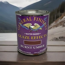 General Finishes Water Based Glaze Effects   Burnt Umber   Pint