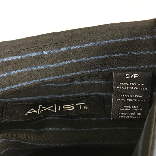 Axist Shirt Mens Small Black Striped Button Up Long Sleeves Total Eclipse NWT - Picture 2 of 10