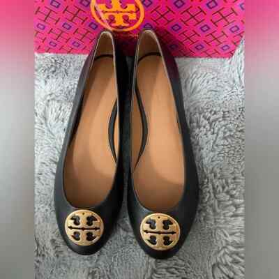 Tory Burch Chelsea Signature Logo Classic Leather Flat Ballet Shoe