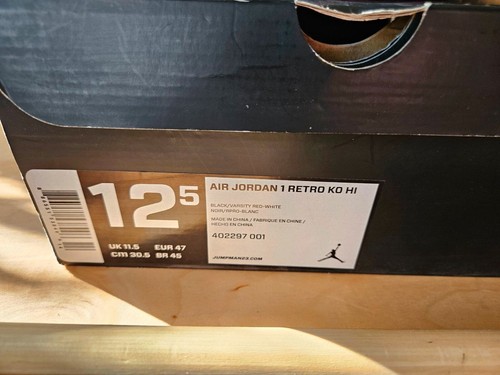 Nike Air Jordan 1 KO Bred US 12,5 / EU 47 wie US 12 EU 46 - Bild 5 von 5