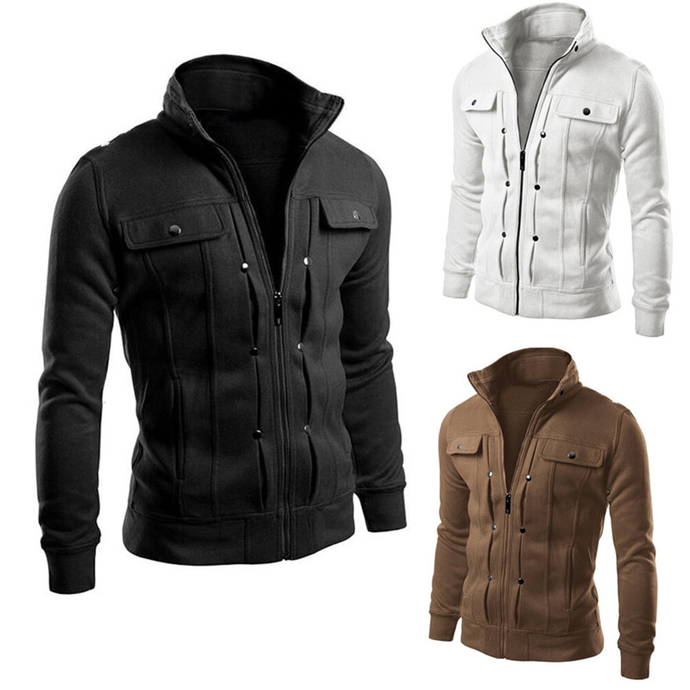 XiaoLongRen Casual Outdoor Windproof Coat Windbreaker Military Jackets for Men