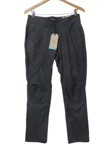 Neu mit Etikett $ 95 Größe 6 Prana Halle Hose grau Nylon gerade Passform Wandern bequem aktiv