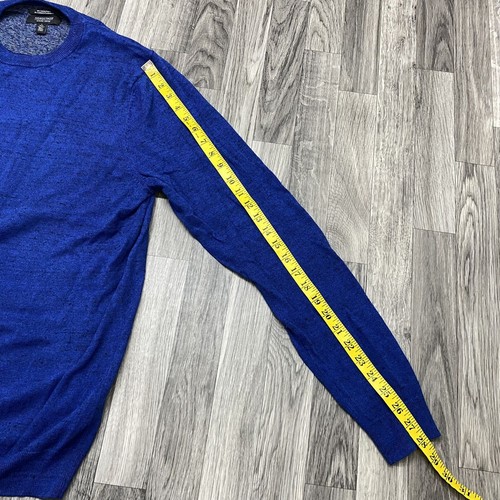 NORDSTORM Crewneck Pullover Blue Cashmere Blend Knit Sweater Women's Size Large - Picture 5 of 7